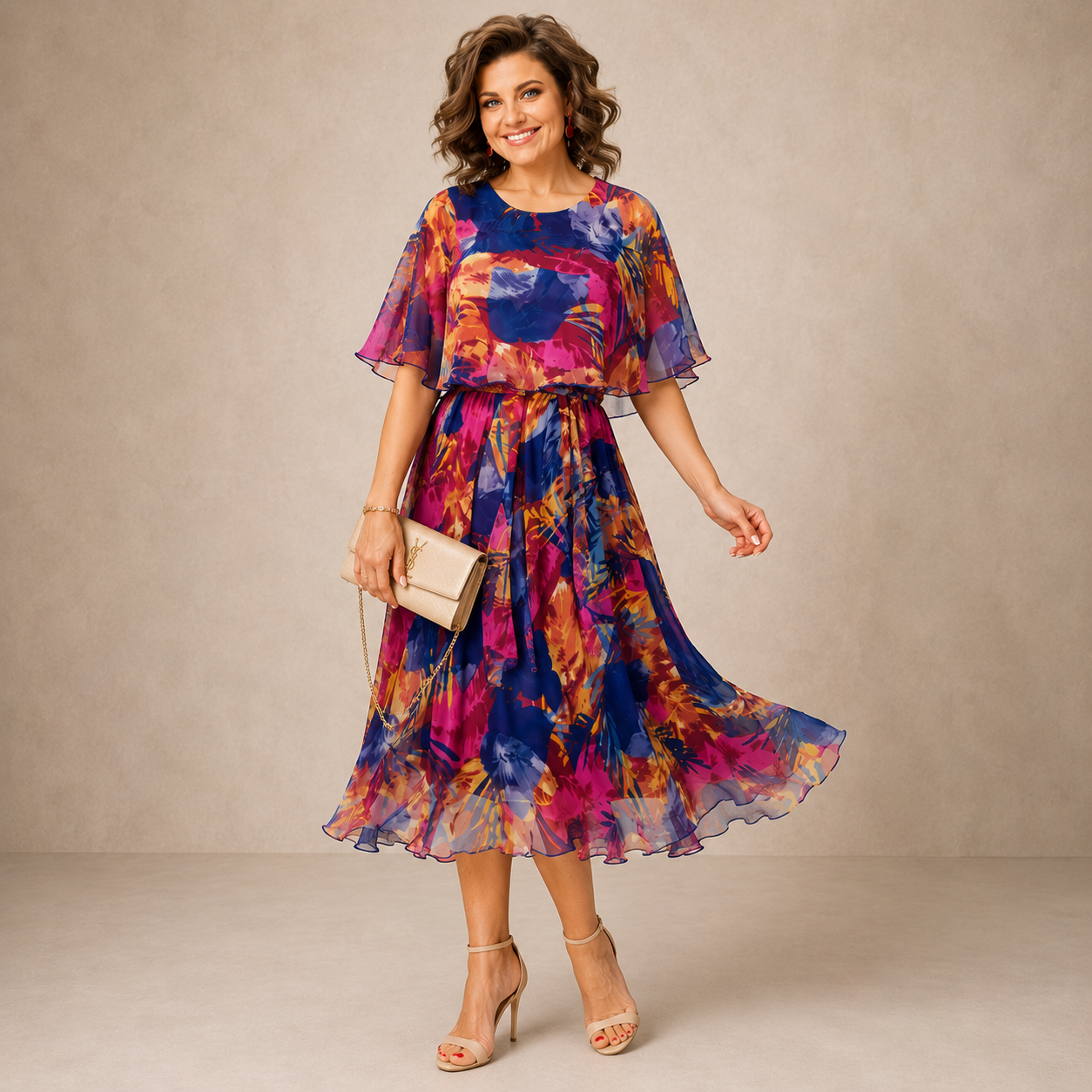 Bleu marine et rose / 3XL